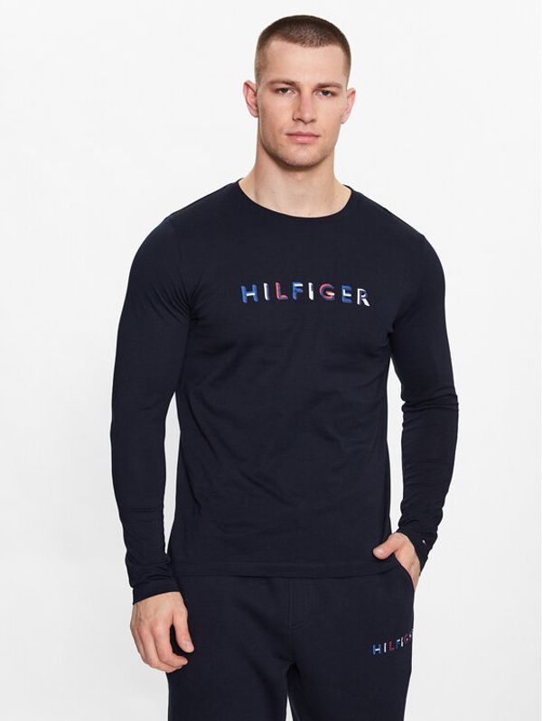 Tommy Hilfiger Tommy Hilfiger Тениска с дълъг ръкав MW0MW31537 Тъмносин Slim Fit