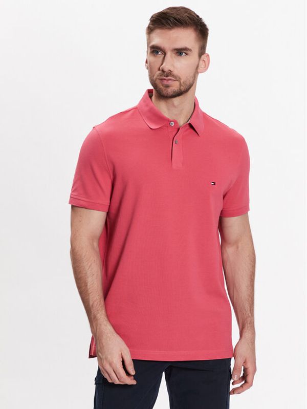 Tommy Hilfiger Tommy Hilfiger Тениска с яка и копчета 1985 MW0MW17770 Червен Regular Fit