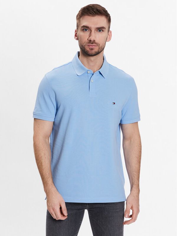 Tommy Hilfiger Tommy Hilfiger Тениска с яка и копчета 1985 MW0MW17770 Син Regular Fit