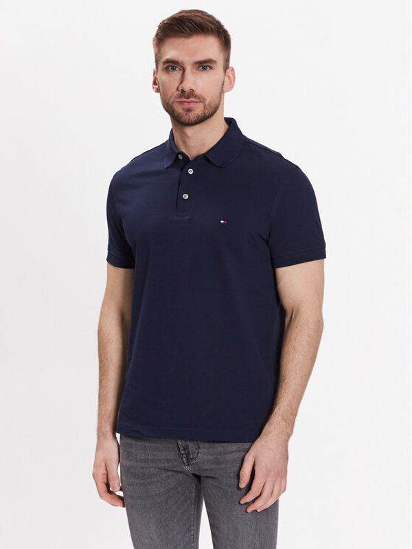 Tommy Hilfiger Tommy Hilfiger Тениска с яка и копчета 1985 MW0MW17771 Тъмносин Slim Fit