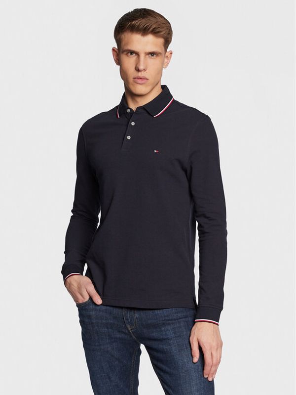 Tommy Hilfiger Tommy Hilfiger Тениска с яка и копчета 1985 Rwb Tipped MW0MW29543 Тъмносин Slim Fit