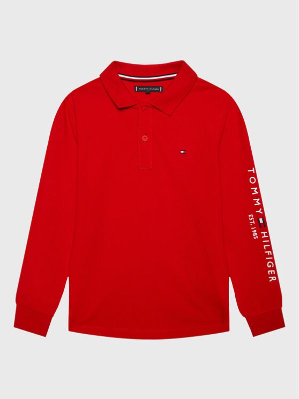 Tommy Hilfiger Tommy Hilfiger Тениска с яка и копчета Essential KB0KB07729 D Червен Regular Fit