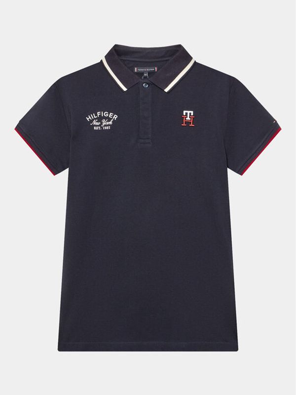 Tommy Hilfiger Tommy Hilfiger Тениска с яка и копчета Icon KB0KB08153 D Тъмносин Regular Fit