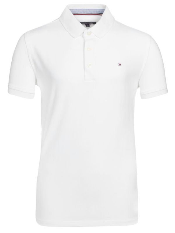 Tommy Hilfiger Tommy Hilfiger Тениска с яка и копчета KB0KB03975 Бял Regular Fit