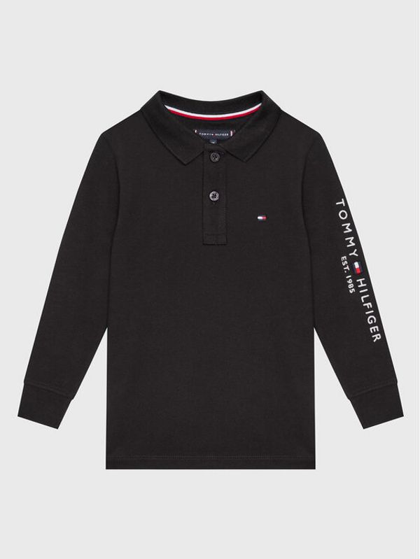 Tommy Hilfiger Tommy Hilfiger Тениска с яка и копчета KB0KB07729 D Черен Regular Fit
