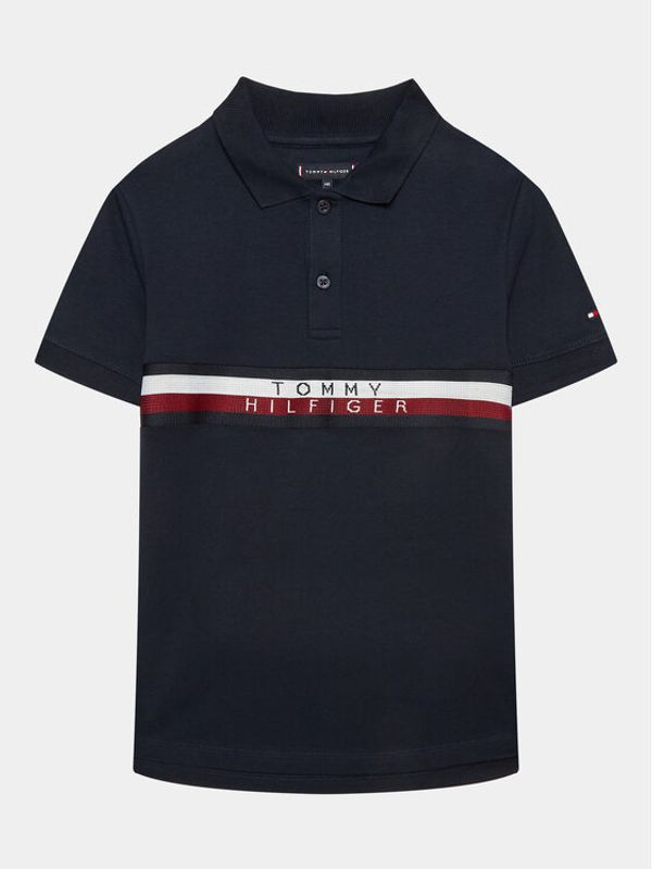 Tommy Hilfiger Tommy Hilfiger Тениска с яка и копчета KB0KB08157 D Тъмносин Regular Fit