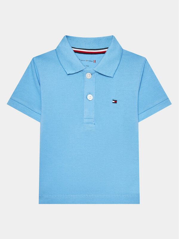 Tommy Hilfiger Tommy Hilfiger Тениска с яка и копчета KN0KN01610 Син Regular Fit