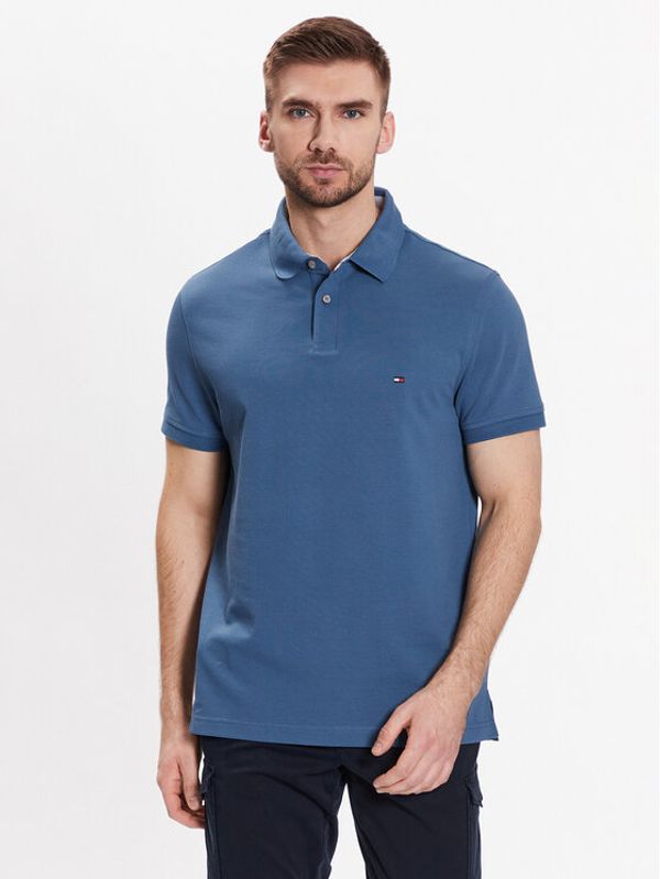 Tommy Hilfiger Tommy Hilfiger Тениска с яка и копчета MW0MW17770 Син Regular Fit