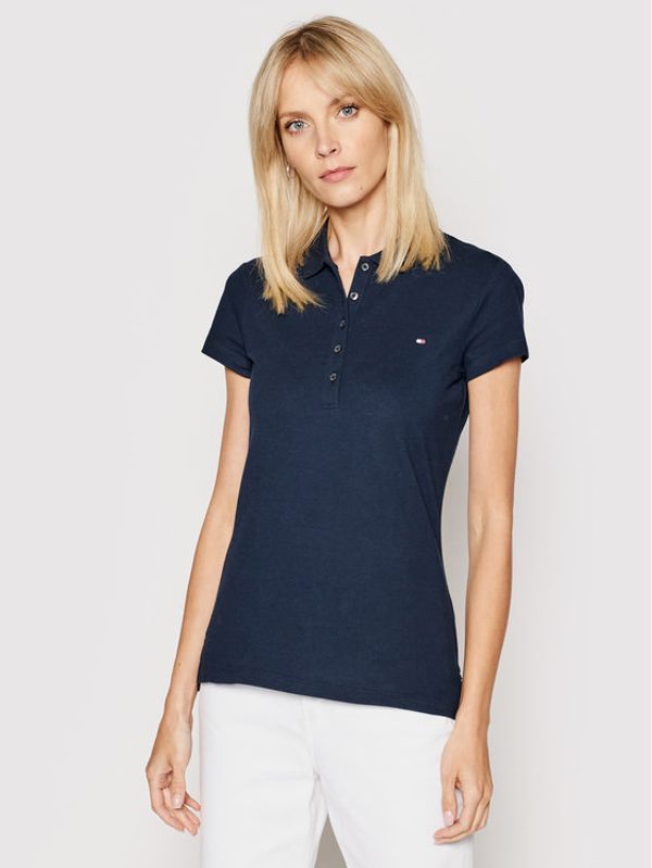 Tommy Hilfiger Tommy Hilfiger Тениска с яка и копчета New Chaira 1M57636661 Тъмносин Slim Fit