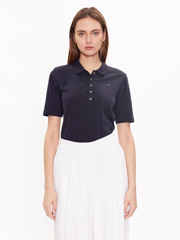 Tommy Hilfiger Tommy Hilfiger Тениска с яка и копчета Polo 1985 WW0WW37820 Тъмносин Regular Fit