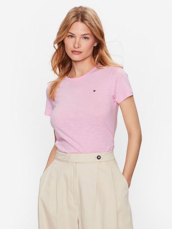 Tommy Hilfiger Tommy Hilfiger Тишърт 1985 WW0WW37857 Розов Slim Fit