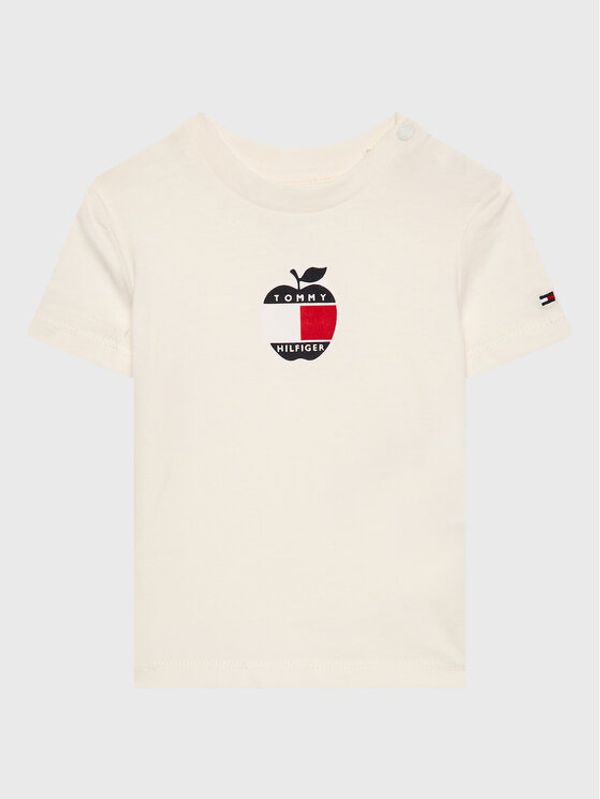 Tommy Hilfiger Tommy Hilfiger Тишърт Apple KN0KN01569 Екрю Regular Fit