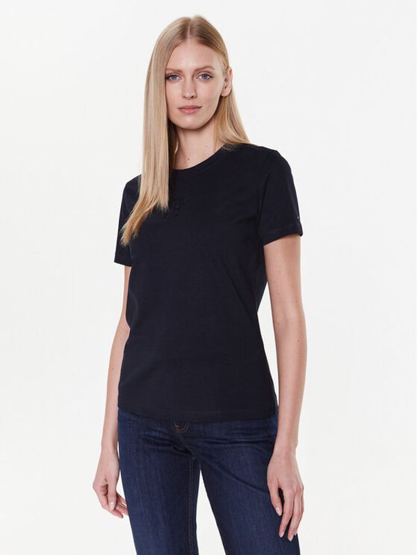 Tommy Hilfiger Tommy Hilfiger Тишърт Applique WW0WW37184 Тъмносин Regular Fit