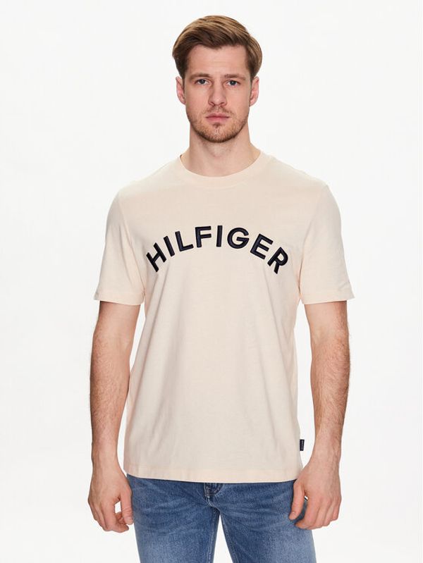 Tommy Hilfiger Tommy Hilfiger Тишърт Arched MW0MW30055 Бежов Regular Fit