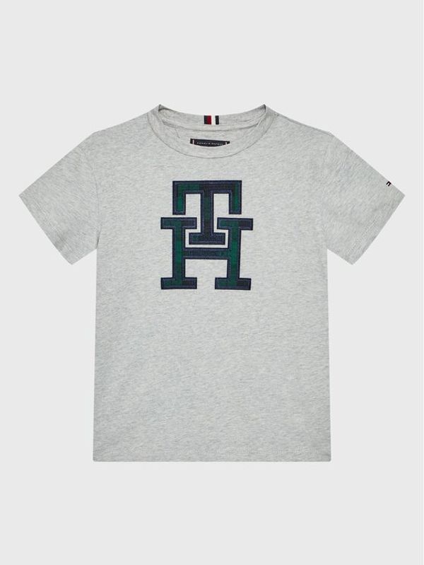 Tommy Hilfiger Tommy Hilfiger Тишърт Big Monogram KB0KB08026 D Сив Regular Fit