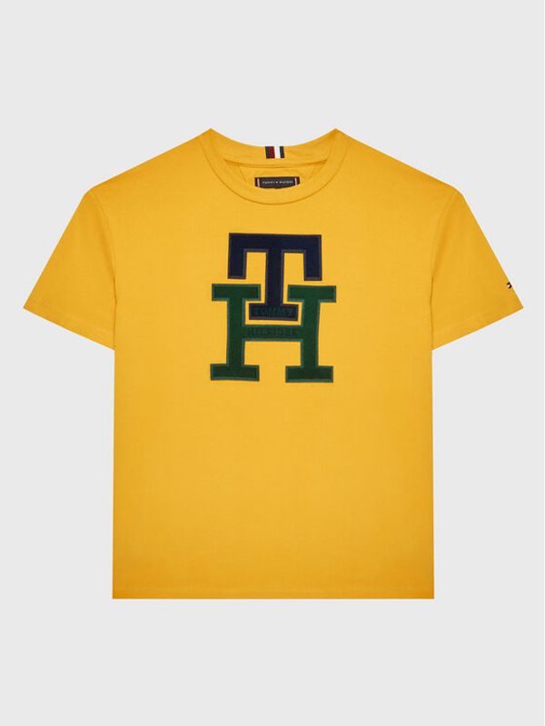 Tommy Hilfiger Tommy Hilfiger Тишърт Big Monogram KB0KB08026 D Жълт Regular Fit