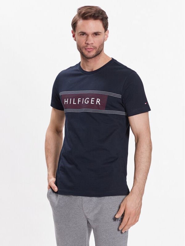 Tommy Hilfiger Tommy Hilfiger Тишърт Brand Love Chest MW0MW30035 Тъмносин Slim Fit