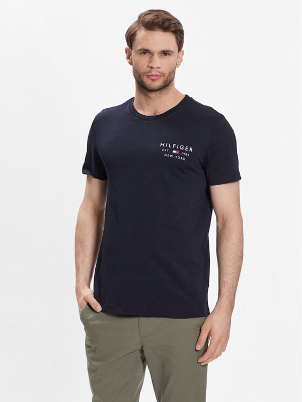 Tommy Hilfiger Tommy Hilfiger Тишърт Brand Love Small Logo MW0MW30033 Тъмносин Slim Fit