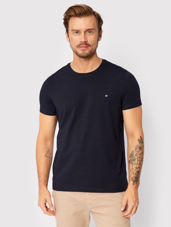 Tommy Hilfiger Tommy Hilfiger Тишърт Core Stretch MW0MW27539 Тъмносин Slim Fit