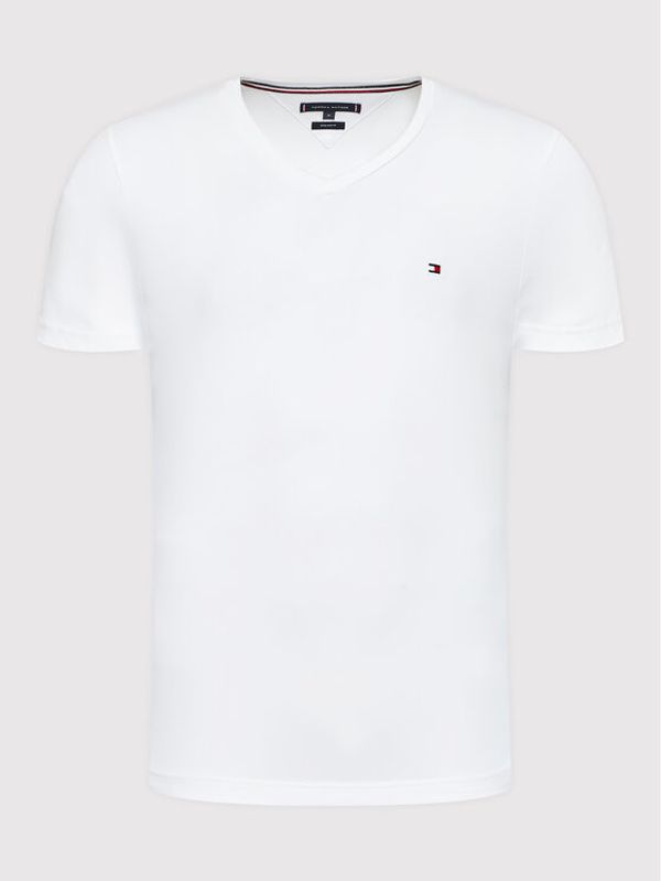 Tommy Hilfiger Tommy Hilfiger Тишърт Core Stretch MW0MW27540 Бял Slim Fit