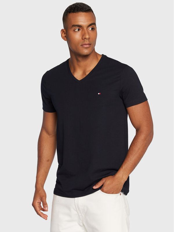 Tommy Hilfiger Tommy Hilfiger Тишърт Core Stretch MW0MW27540 Тъмносин Extra Slim Fit
