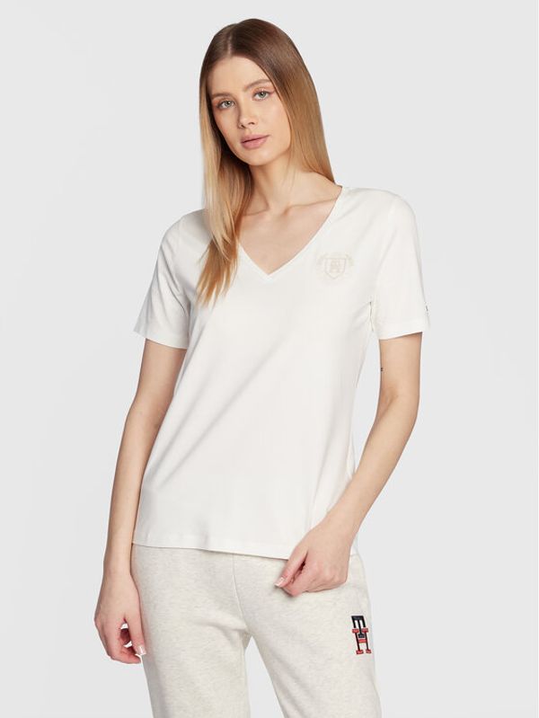 Tommy Hilfiger Tommy Hilfiger Тишърт Crest WW0WW37204 Бежов Regular Fit