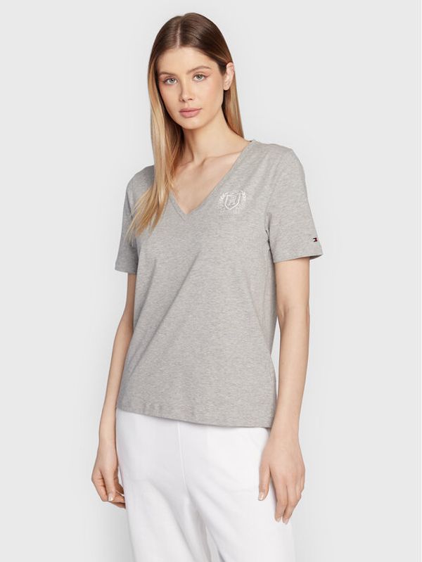 Tommy Hilfiger Tommy Hilfiger Тишърт Crest WW0WW37204 Сив Regular Fit