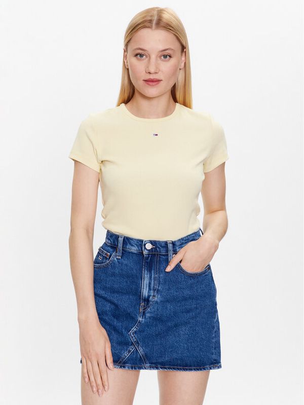 Tommy Hilfiger Tommy Hilfiger Тишърт DW0DW14876 Жълт Regular Fit