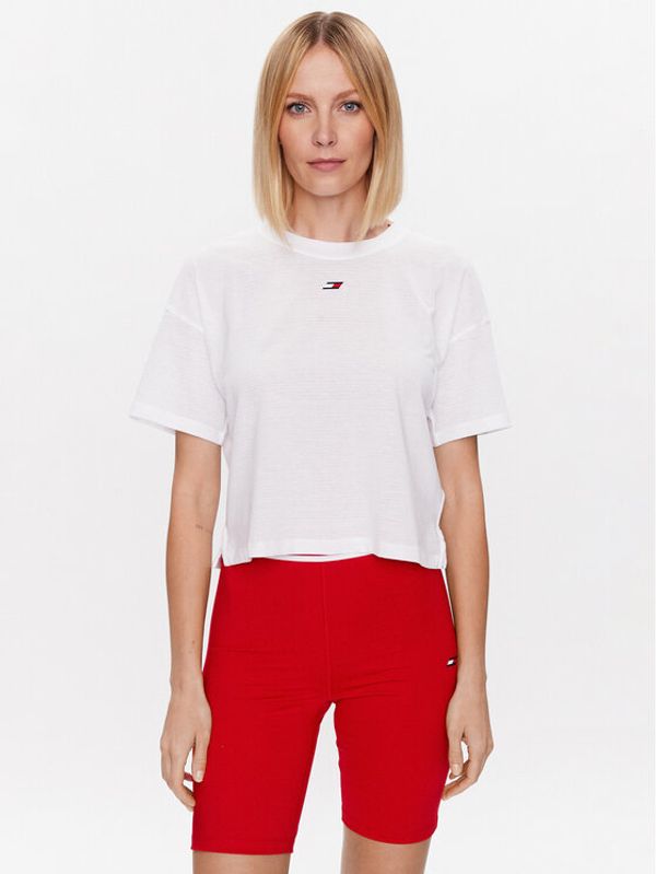 Tommy Hilfiger Tommy Hilfiger Тишърт Essentials S10S101670 Бял Cropped Fit