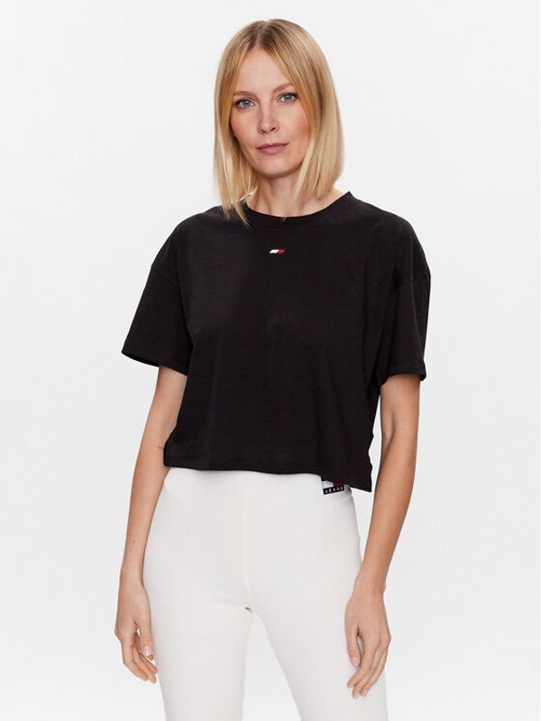 Tommy Hilfiger Tommy Hilfiger Тишърт Essentials S10S101670 Черен Cropped Fit