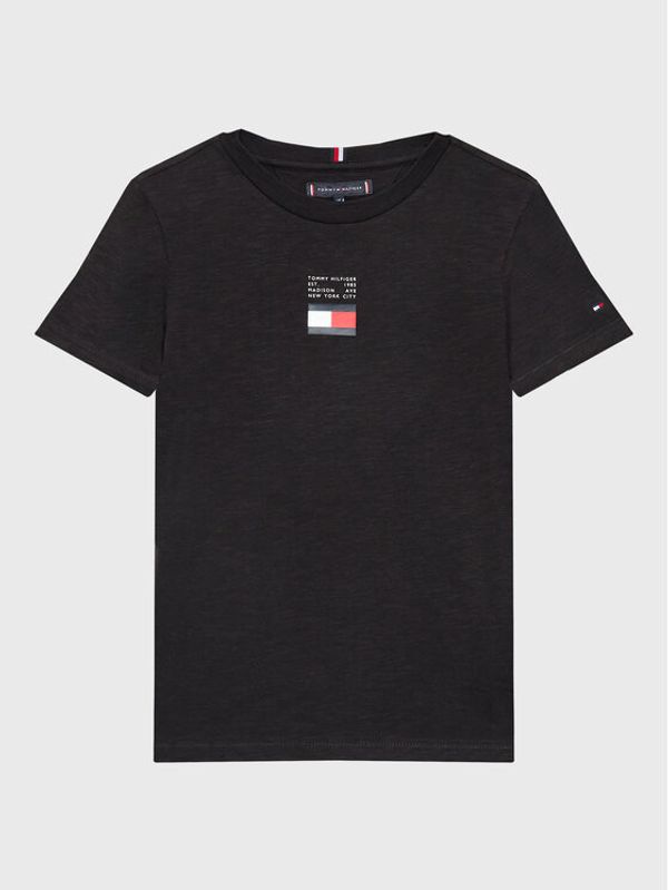 Tommy Hilfiger Tommy Hilfiger Тишърт Flag KB0KB08033 D Черен Regular Fit