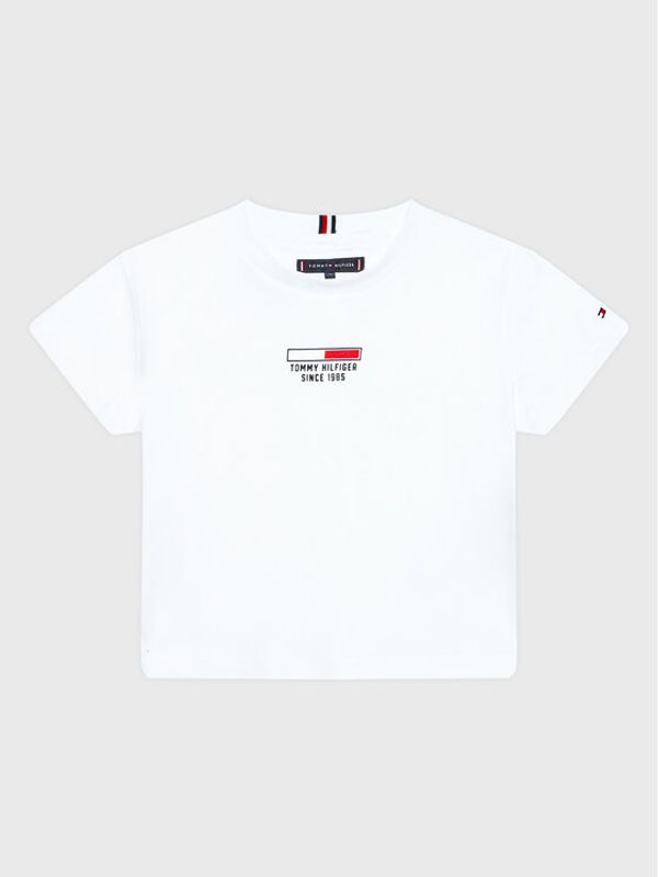 Tommy Hilfiger Tommy Hilfiger Тишърт Flag Logo KB0KB07588 Бял Regular Fit