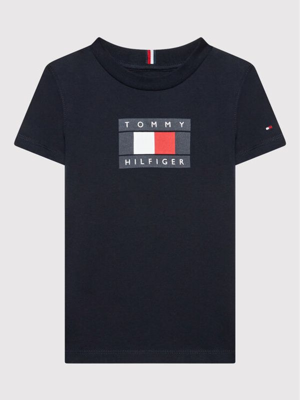 Tommy Hilfiger Tommy Hilfiger Тишърт Global Stripe Flag KB0KB07602 Тъмносин Regular Fit