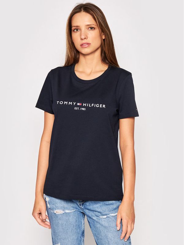 Tommy Hilfiger Tommy Hilfiger Тишърт Heritage C-Nk WW0WW31999 Тъмносин Regular Fit