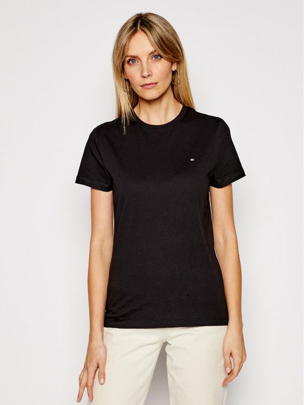 Tommy Hilfiger Tommy Hilfiger Тишърт Heritage Crew WW0WW22043 Черен Regular Fit