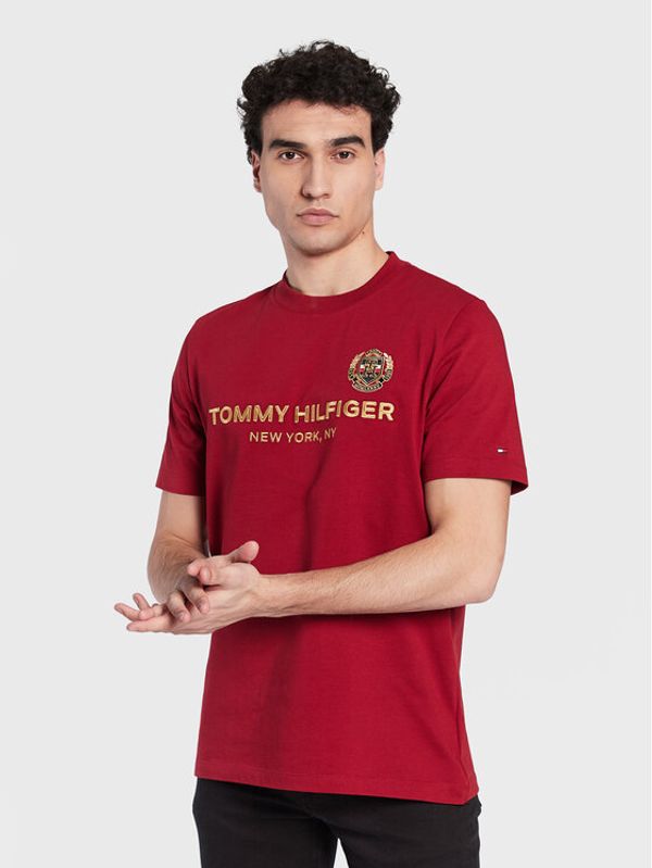 Tommy Hilfiger Tommy Hilfiger Тишърт Icon Stack MW0MW29388 Червен Regular Fit