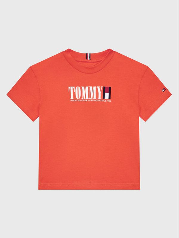 Tommy Hilfiger Tommy Hilfiger Тишърт KB0KB07788 D Оранжев Regular Fit
