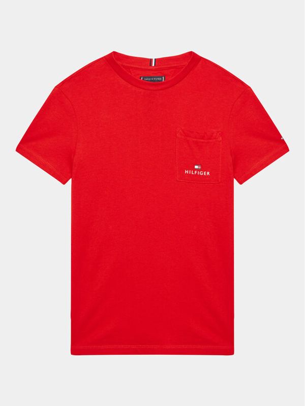 Tommy Hilfiger Tommy Hilfiger Тишърт KB0KB08197 D Червен Regular Fit