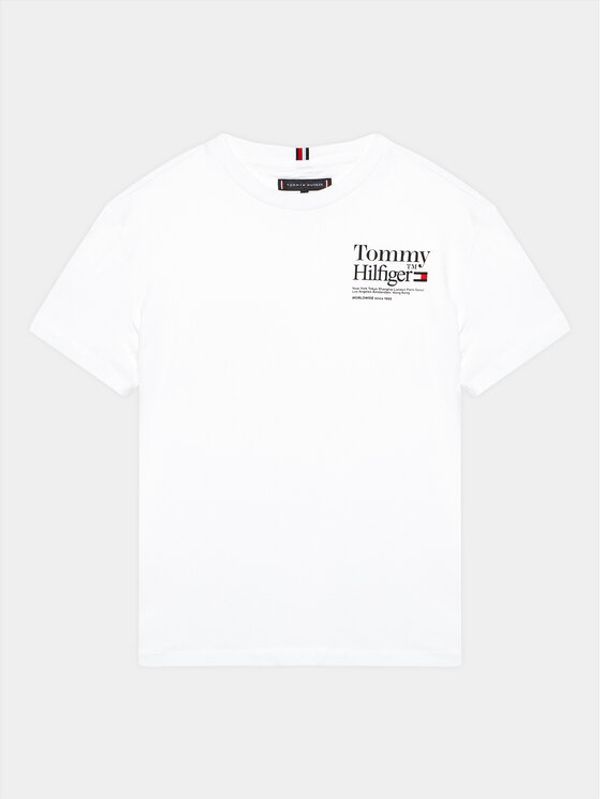 Tommy Hilfiger Tommy Hilfiger Тишърт KB0KB08211 D Бял Regular Fit