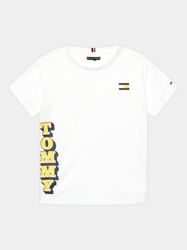 Tommy Hilfiger Tommy Hilfiger Тишърт KB0KB08217 D Бял Regular Fit