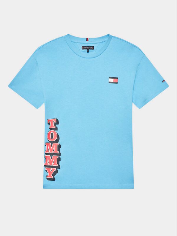 Tommy Hilfiger Tommy Hilfiger Тишърт KB0KB08217 D Син Regular Fit