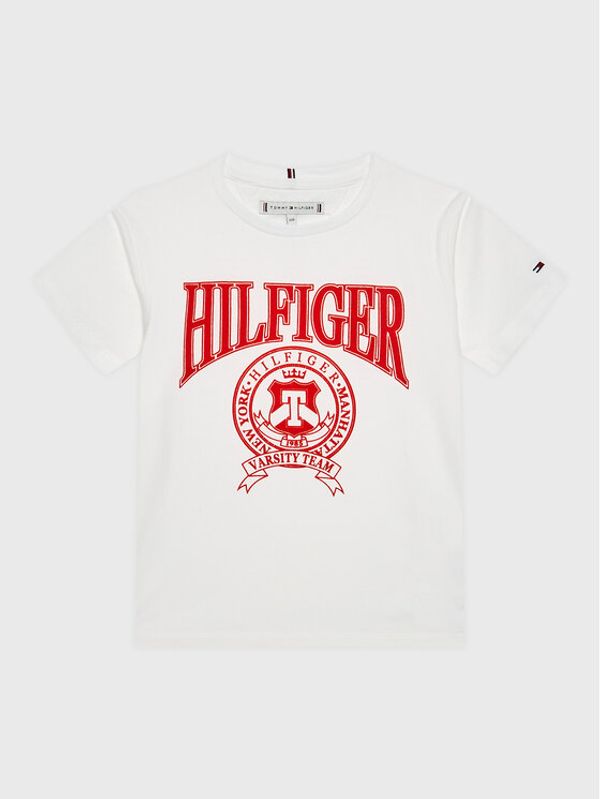 Tommy Hilfiger Tommy Hilfiger Тишърт KG0KG07081 D Бял Regular Fit