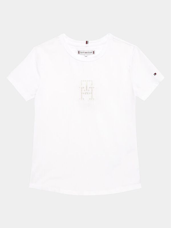 Tommy Hilfiger Tommy Hilfiger Тишърт KG0KG07259 D Бял Regular Fit