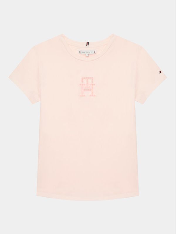 Tommy Hilfiger Tommy Hilfiger Тишърт KG0KG07259 Розов Regular Fit