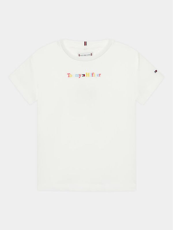 Tommy Hilfiger Tommy Hilfiger Тишърт KG0KG07263 D Бял Regular Fit