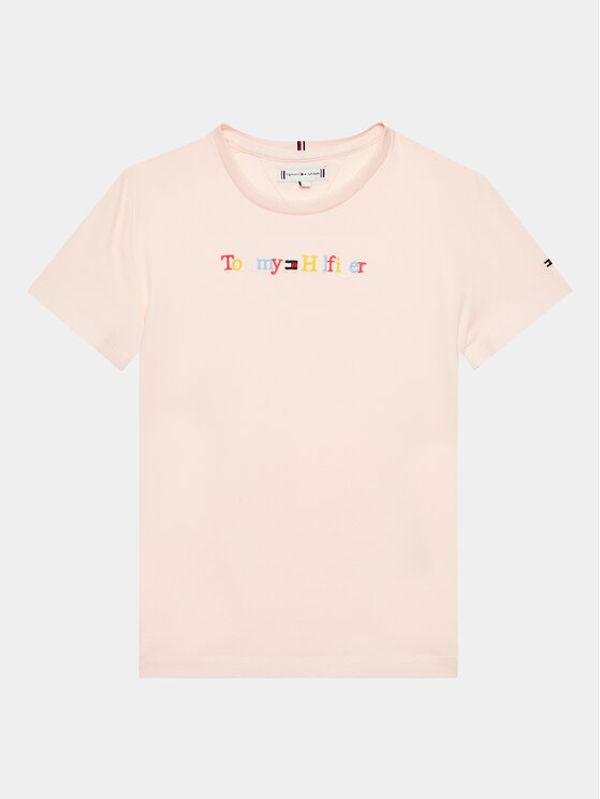 Tommy Hilfiger Tommy Hilfiger Тишърт KG0KG07263 D Розов Regular Fit