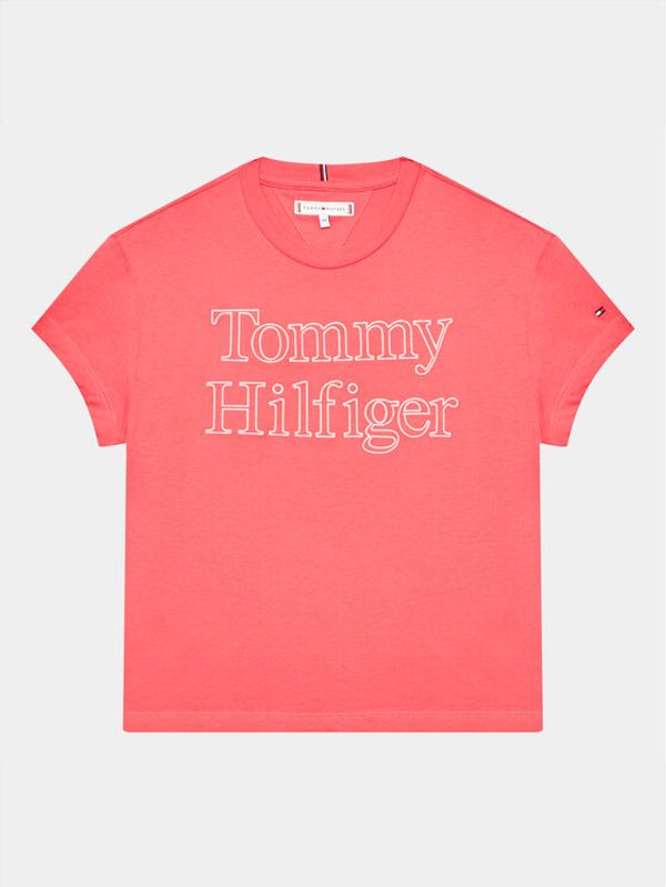 Tommy Hilfiger Tommy Hilfiger Тишърт KG0KG07264 D Розов Regular Fit