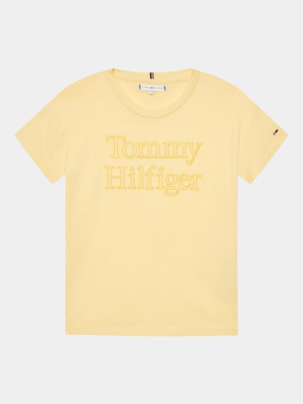 Tommy Hilfiger Tommy Hilfiger Тишърт KG0KG07264 D Жълт Regular Fit