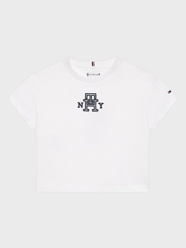 Tommy Hilfiger Tommy Hilfiger Тишърт KG0KG07437 D Бял Regular Fit