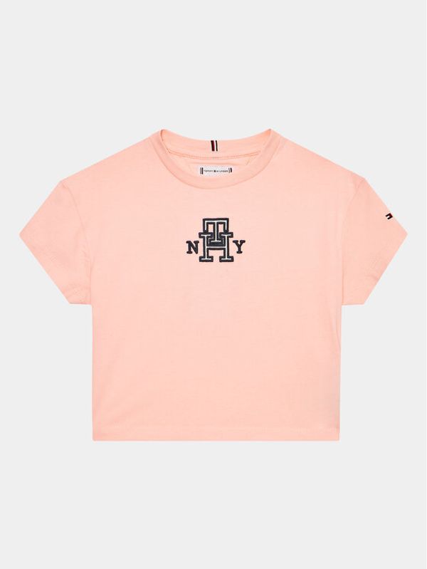 Tommy Hilfiger Tommy Hilfiger Тишърт KG0KG07437 D Розов Regular Fit